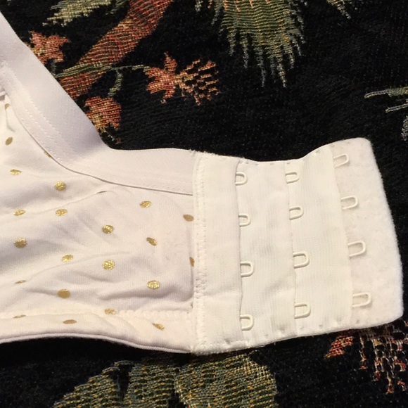 NWOT CACIQUE MOLDED CUP UNDERWIRE BRA,38H,Comfort Straps. Ivory/Gold Polka dots - Picture 5 of 12